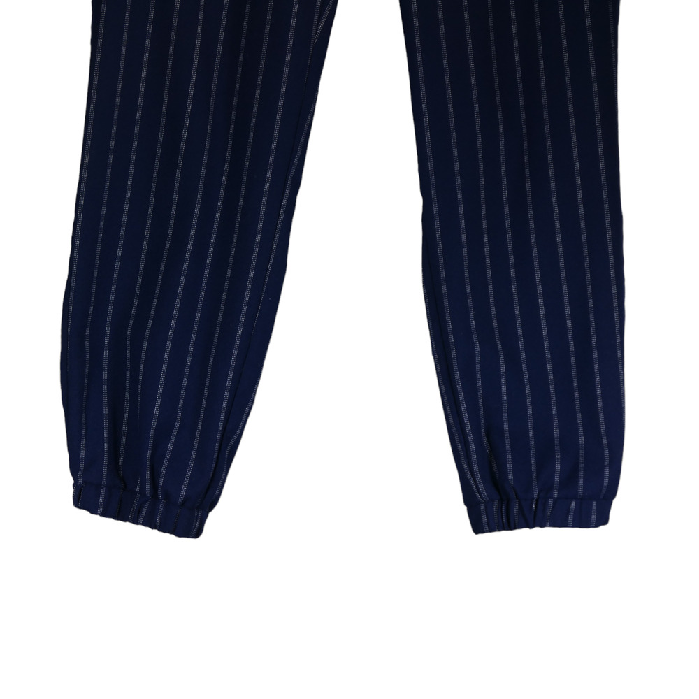 Nine West Joggers Womens Medium Blue White Pinstripes Drawstring Cuffed Pants - Picture 6 of 9